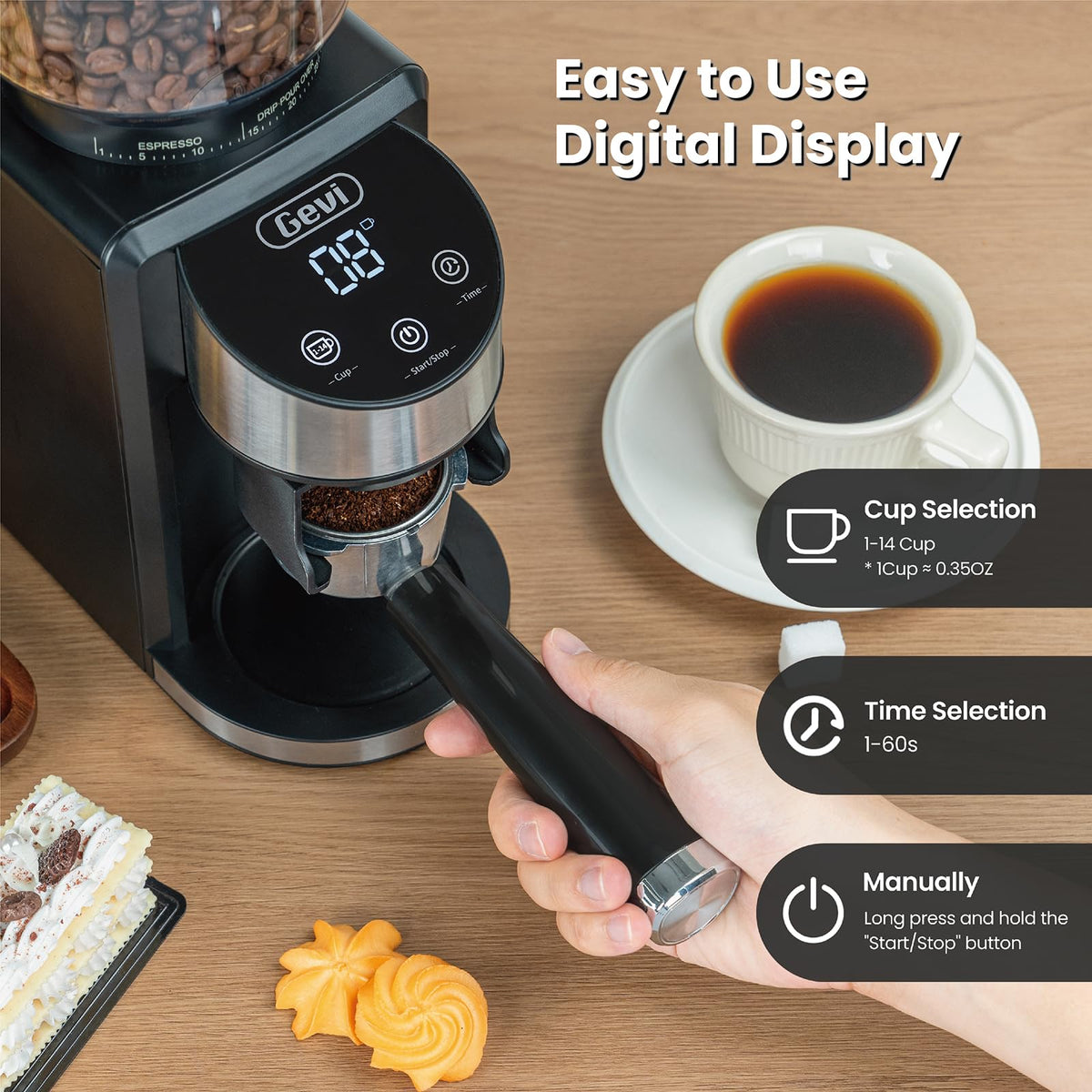 Black Burr Grinder 35 Settings Z42779