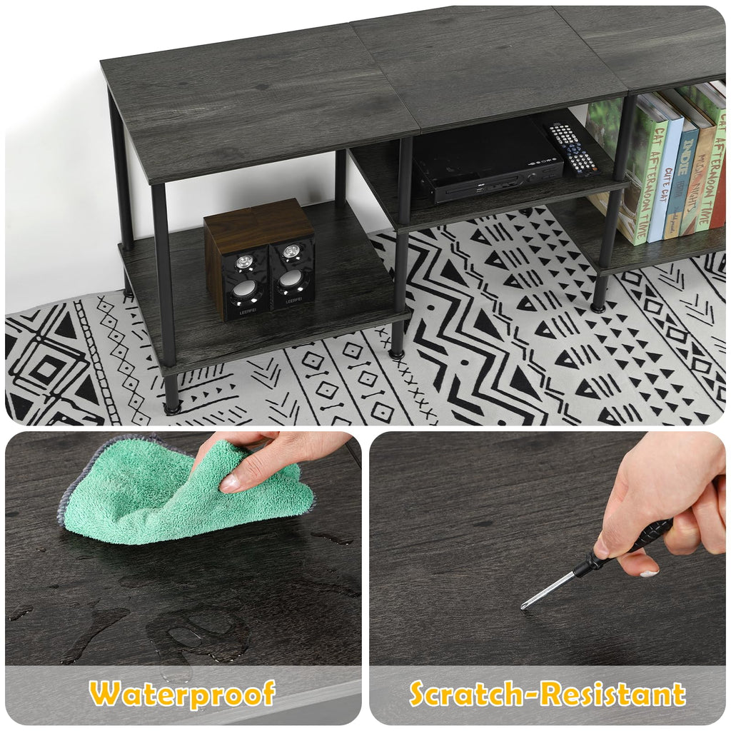 50 Inch Dark Grey TV Stand with Storage T73962