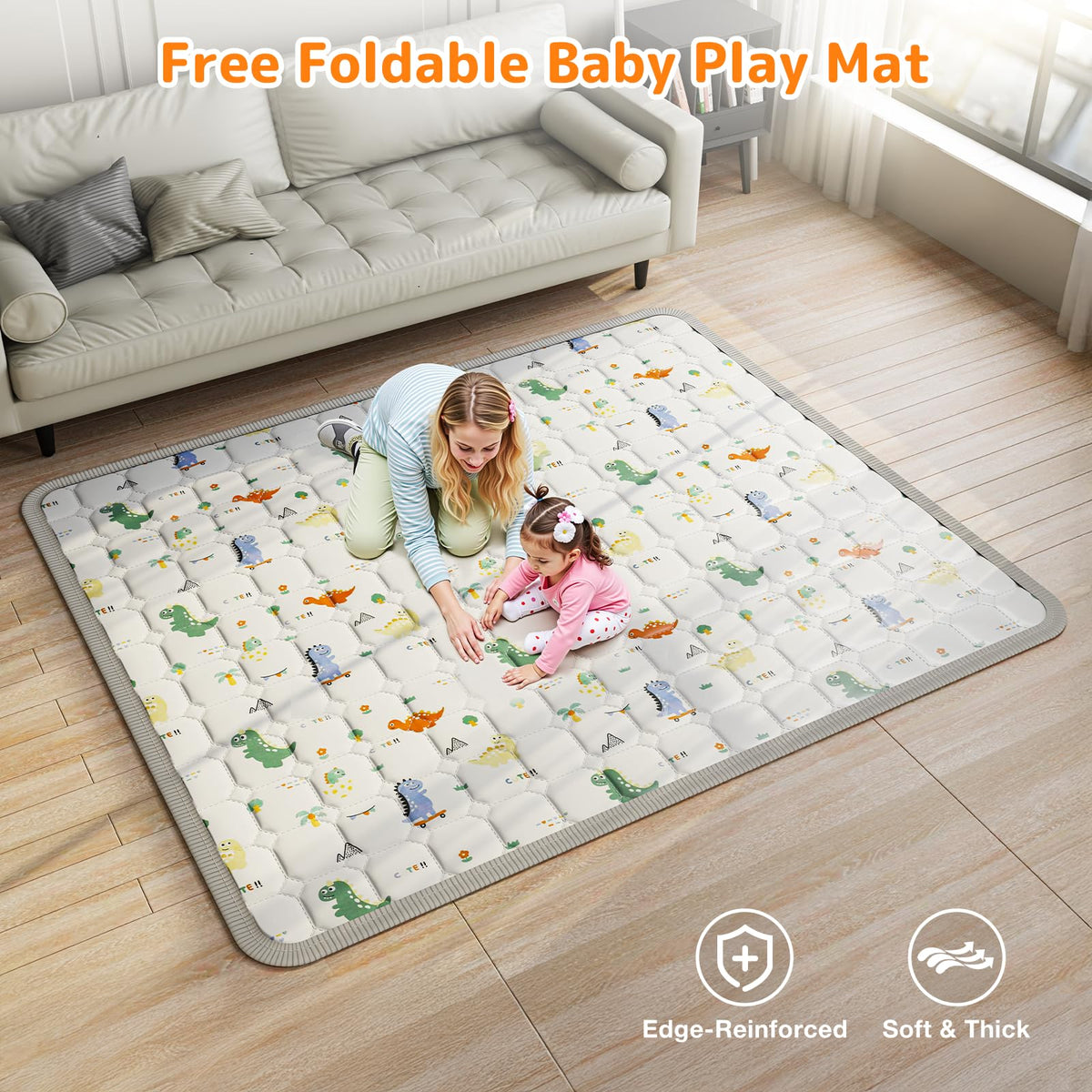 Foldable Baby Playpen with Mat F177136