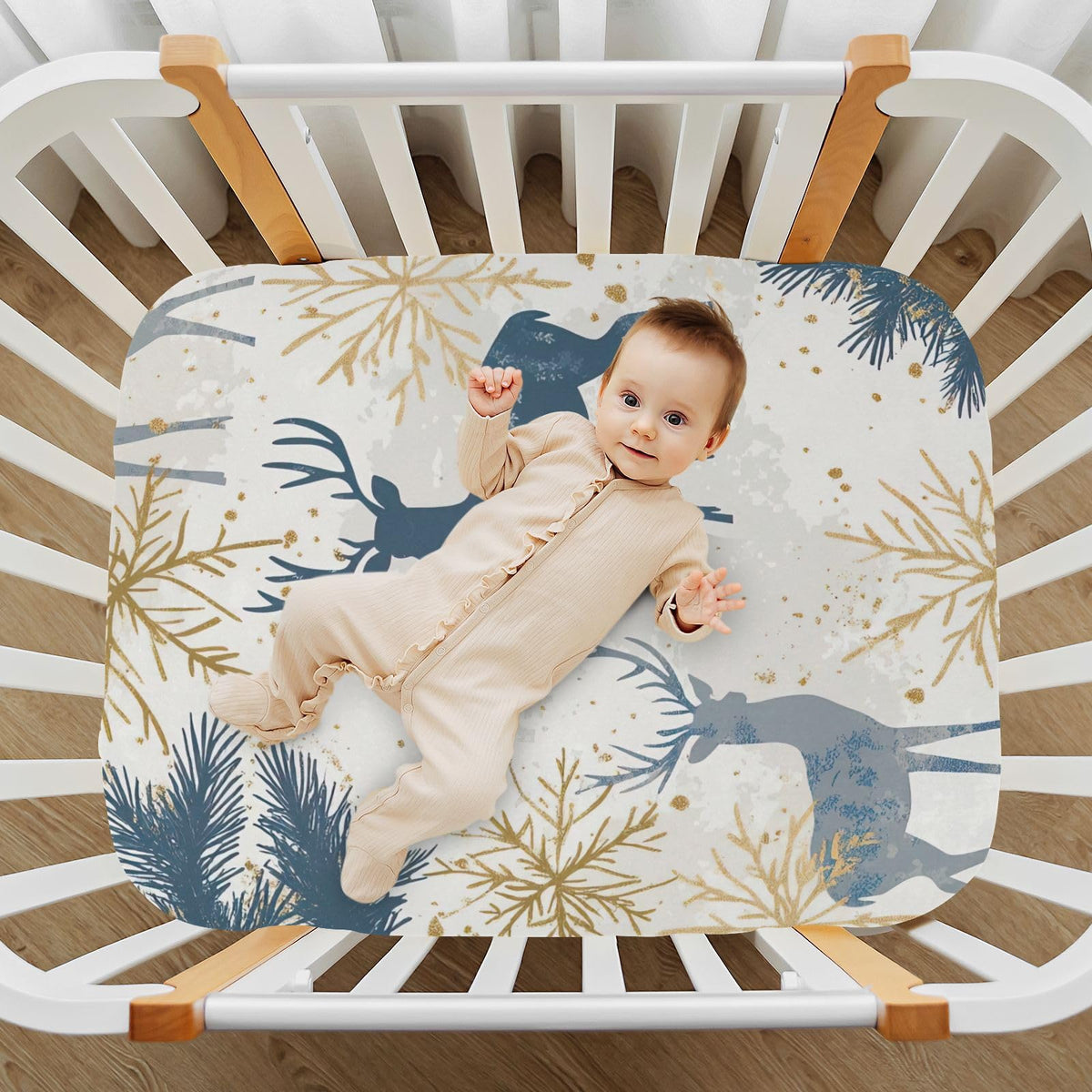 Fitted Crib Sheet Soft Microfiber 28" x 52" x 9" D317830