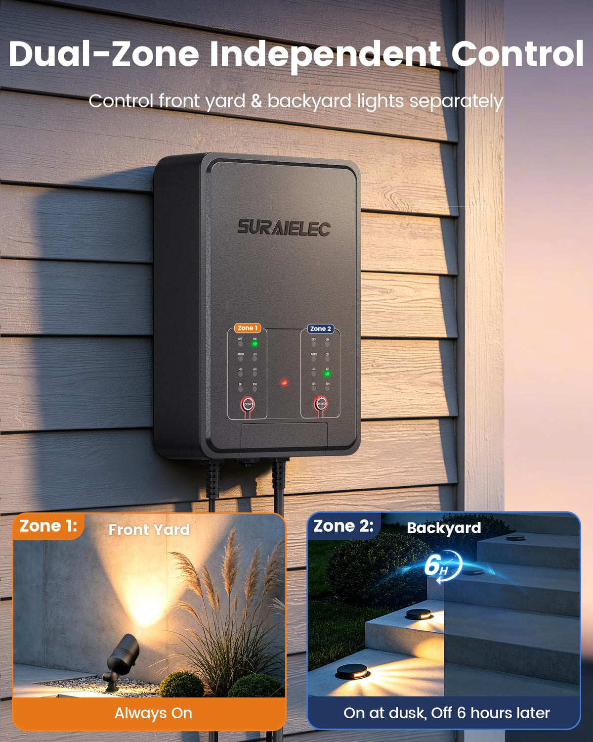 200W Low Voltage Landscape Transformer with Timer F92489