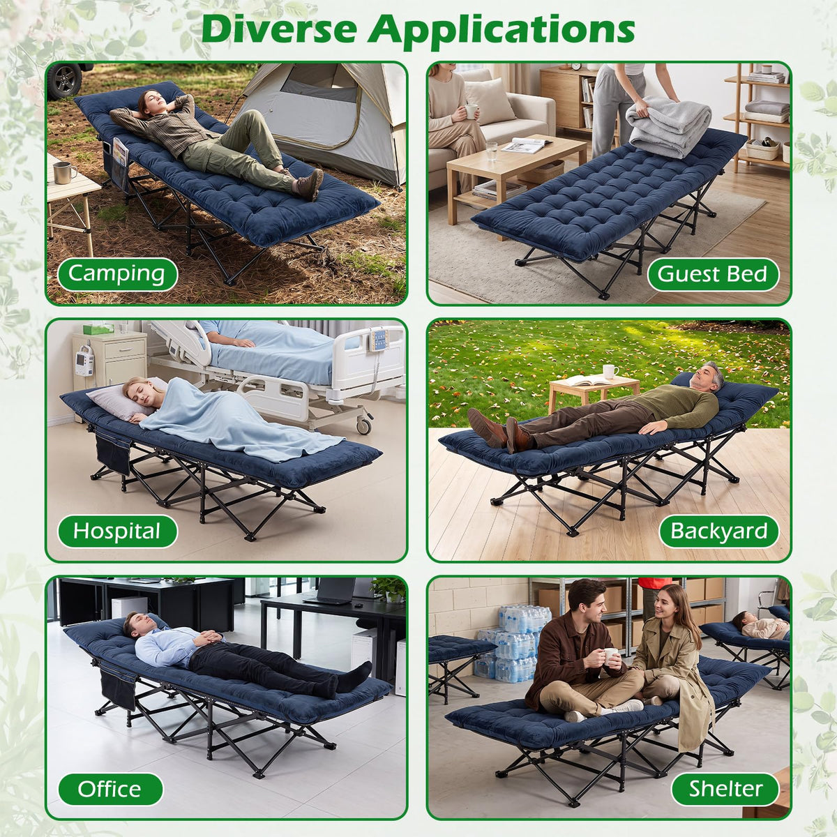 Camping Cot with Padded Mat E8221