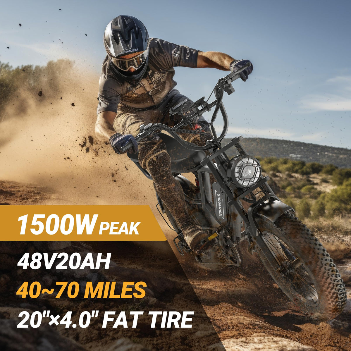 Full Suspension 1500w Motor 31MPH 40-70 Miles 48V 960Wh Removable Battery 20-Inch Fat Tires Electric ebike P290