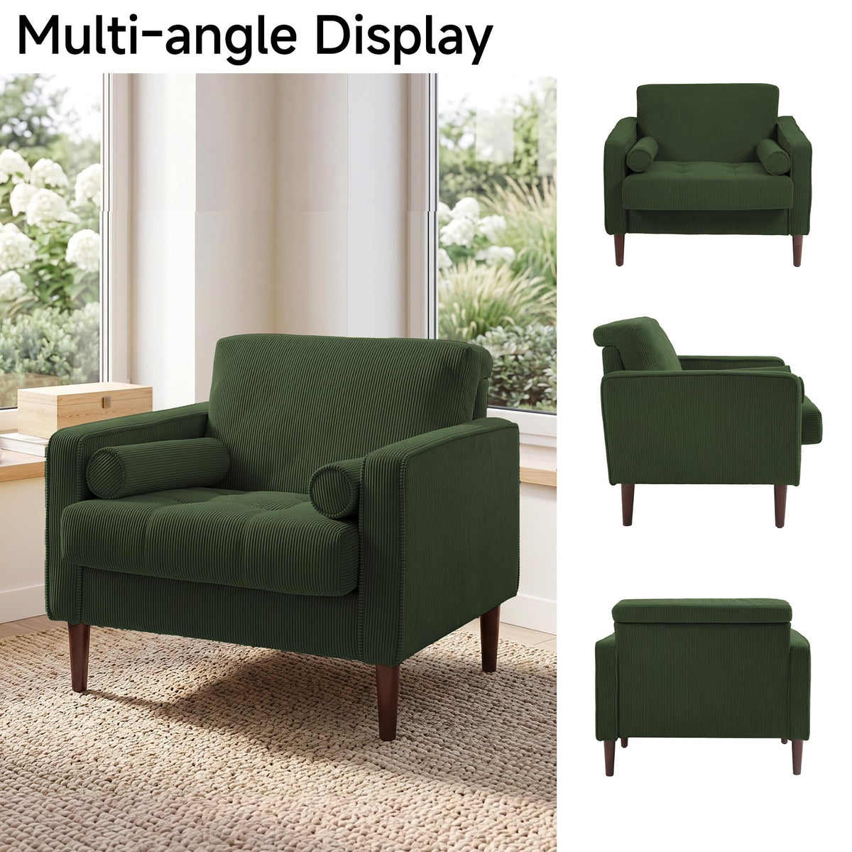 Green Accent Chairs Set of 2 J342