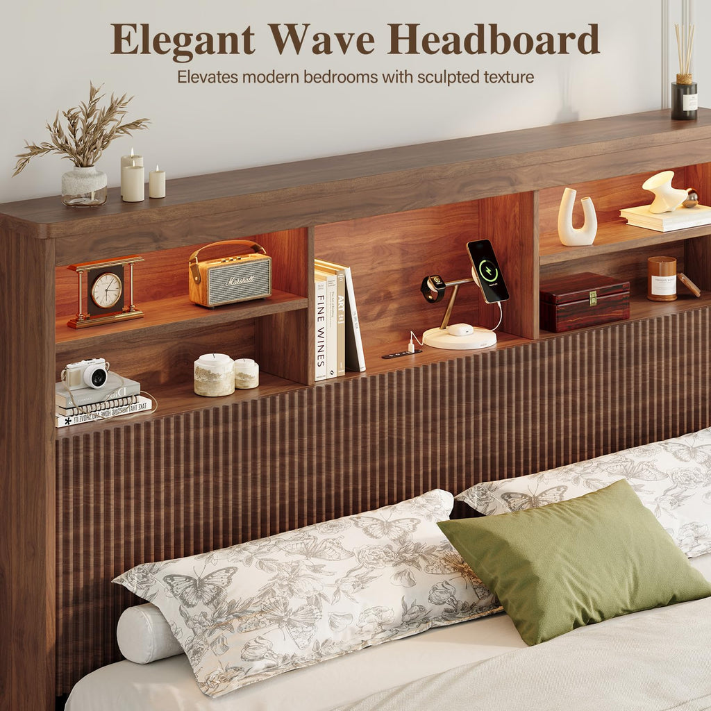 King Size Bed Frame with 4 Storage Drawers Y417984