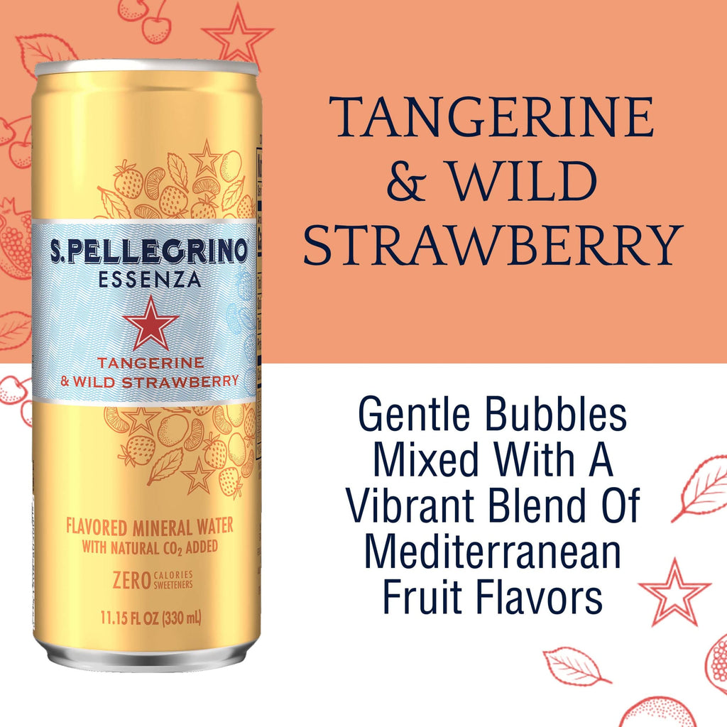 Tangerine & Wild Strawberry Sparkling Water 11.15 Fl Oz (Pack of 8) D148870