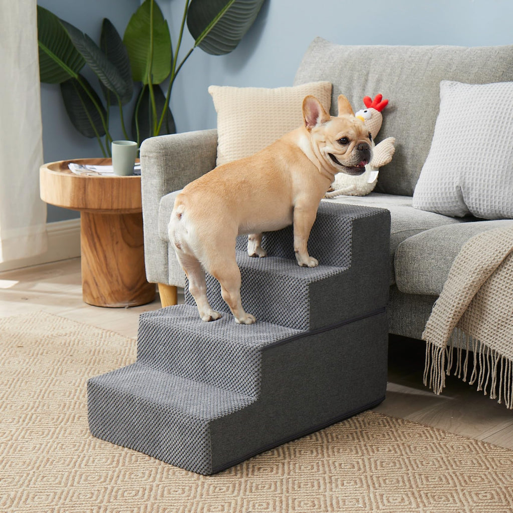 4-Step Grey Dog Stairs X657