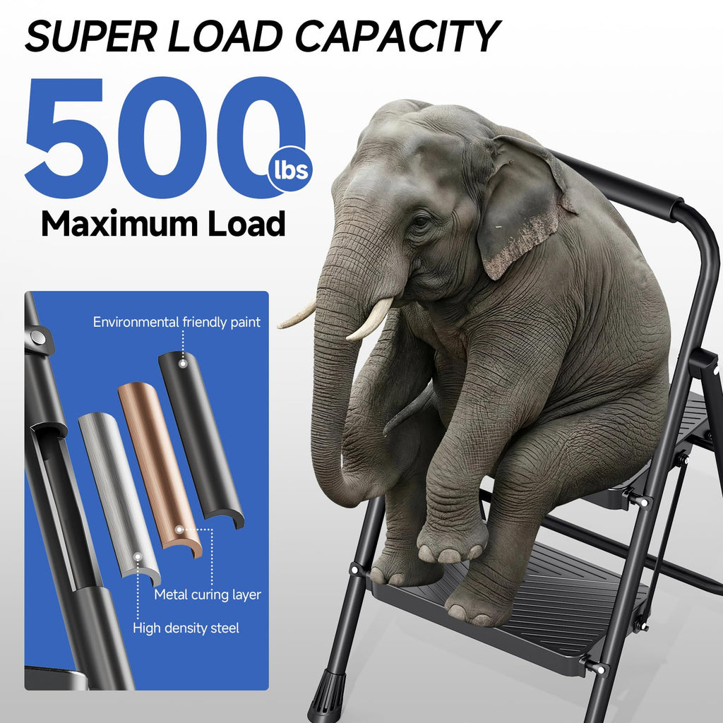 2 Step Ladder with Anti-Slip Pedals B832239