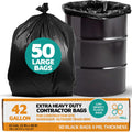 42-Gallon 4 Mil Black Contractor Bags 50-Count F30803
