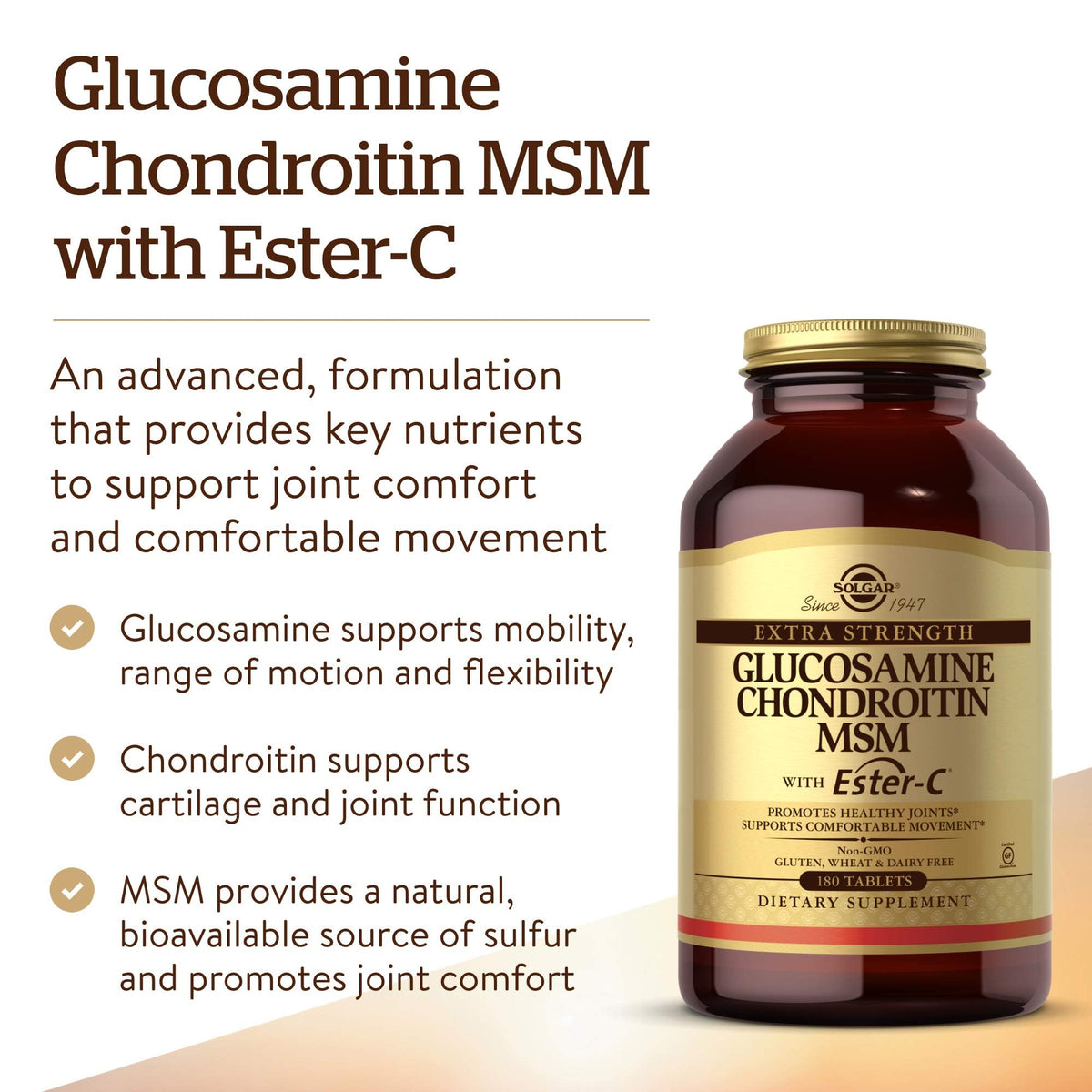 180 Tablets Glucosamine Chondroitin MSM D3311