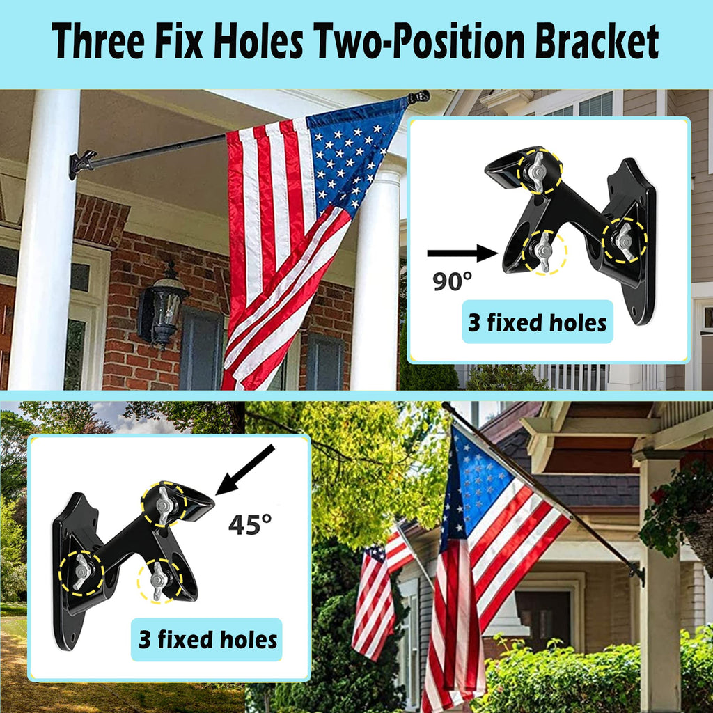 5FT Tangle Free Spinning Metal Flag Pole Kit with 3x5 Flag E578820