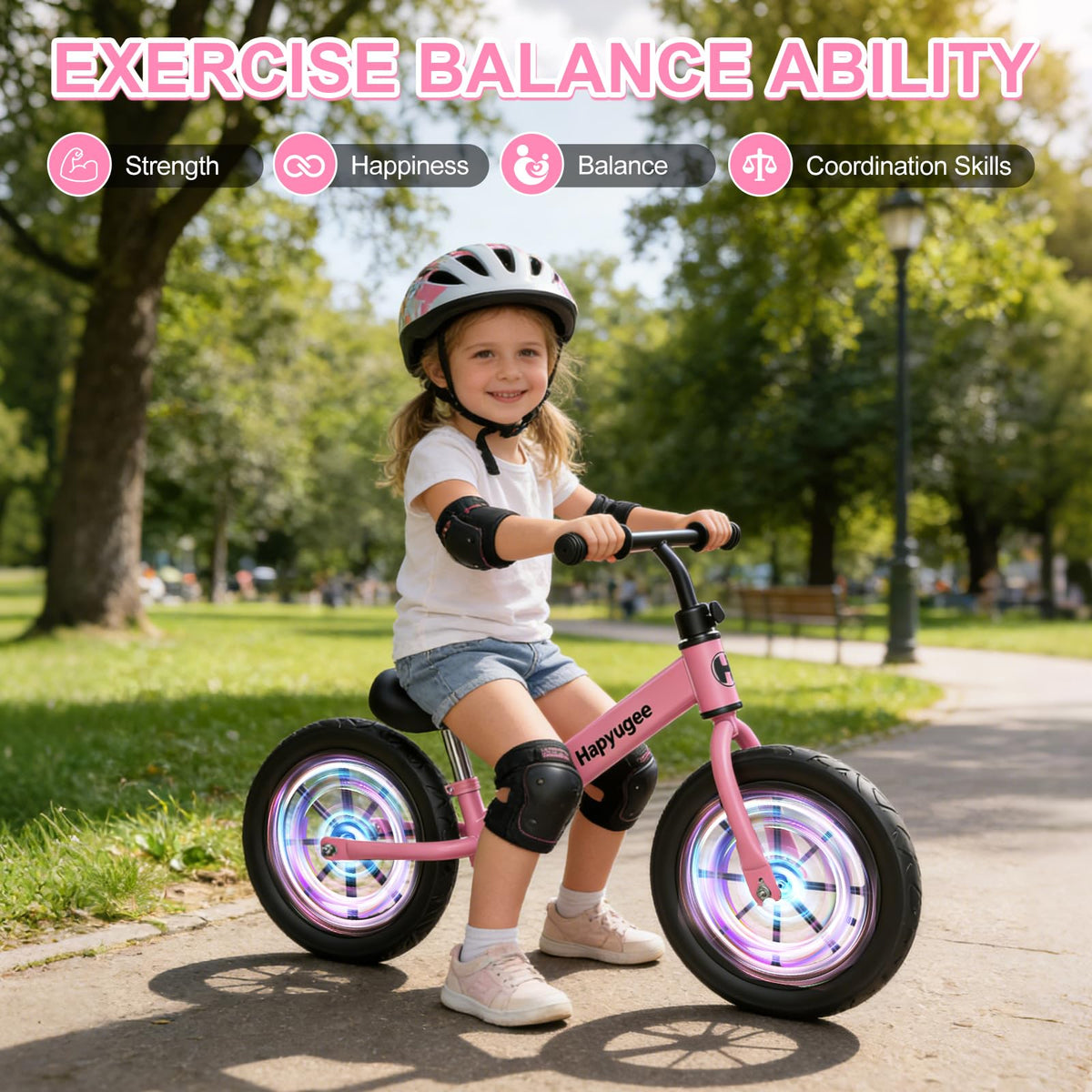 14" Air Tires Adjustable Seat No Pedal Toddler Balance Bike B523236