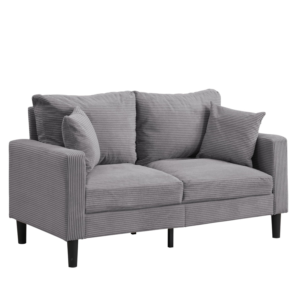 Light Gray Convertible Sleeper Loveseat Sofa M71931