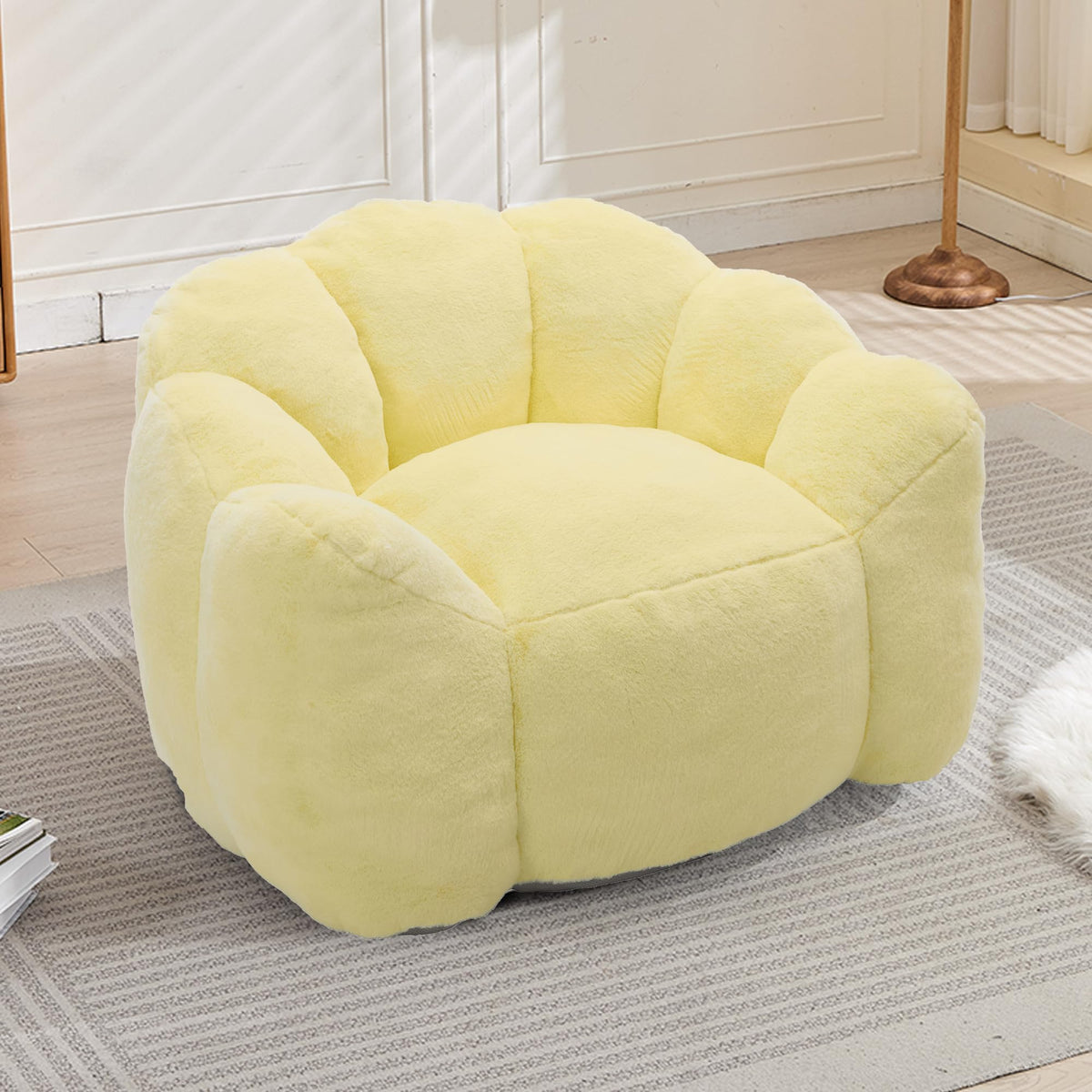 Yellow Memory Foam Bean Bag Chair W2460