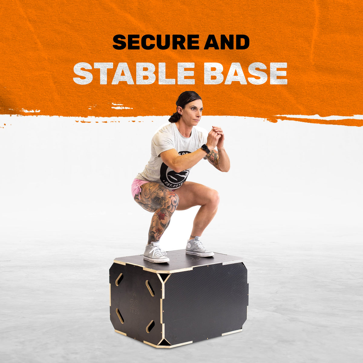 3-in-1 Anti-Slip Wooden Plyo Box E846759