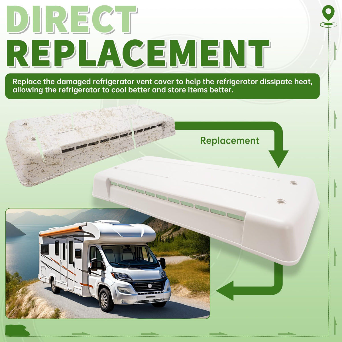 RV Refrigerator Vent Cover S227