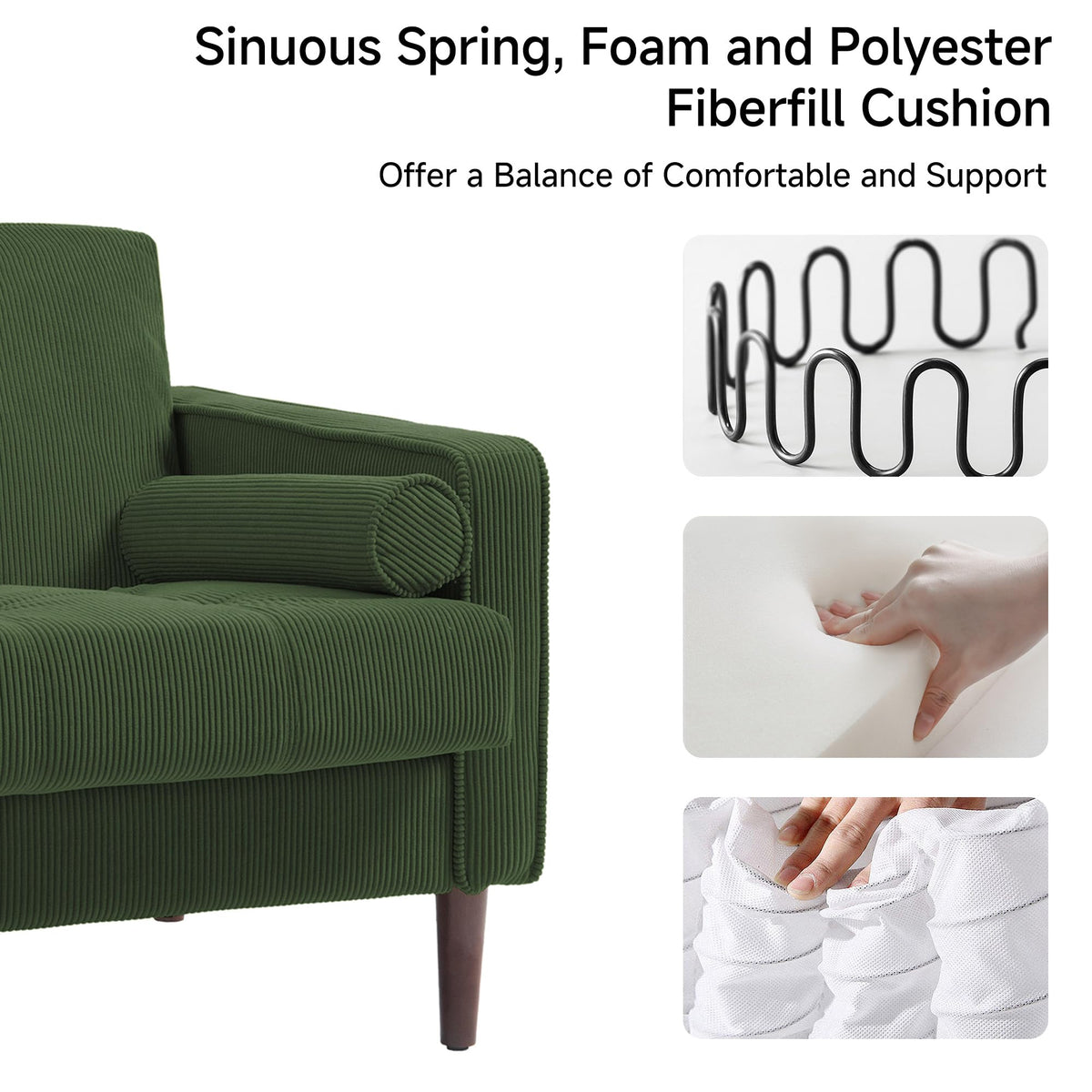 Green Accent Chairs Set of 2 J342