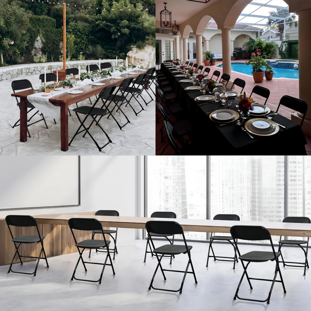 10 Pack Black Plastic Folding Chair Z292119