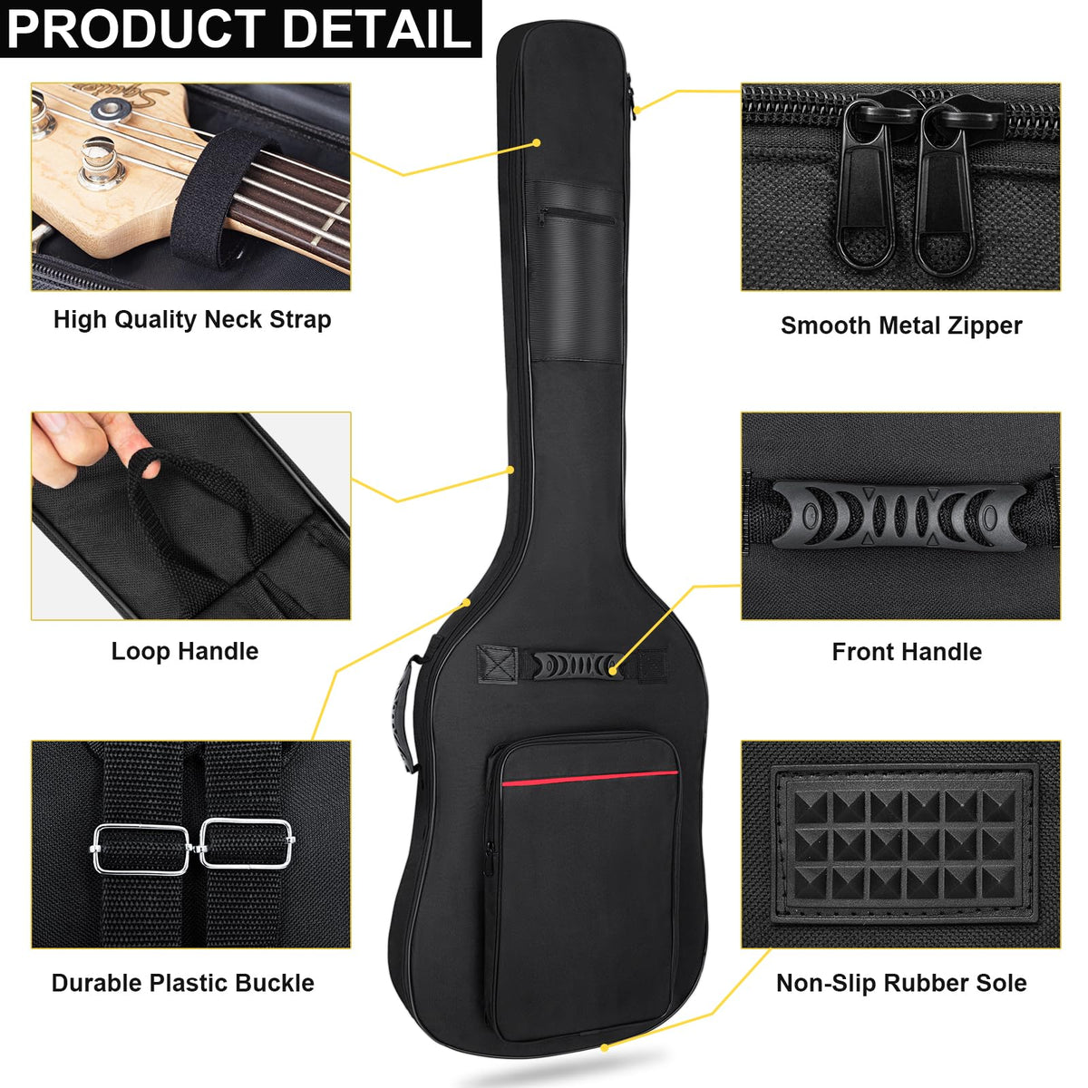 7mm Padding Waterproof Electric Bass Guitar Bag G3840