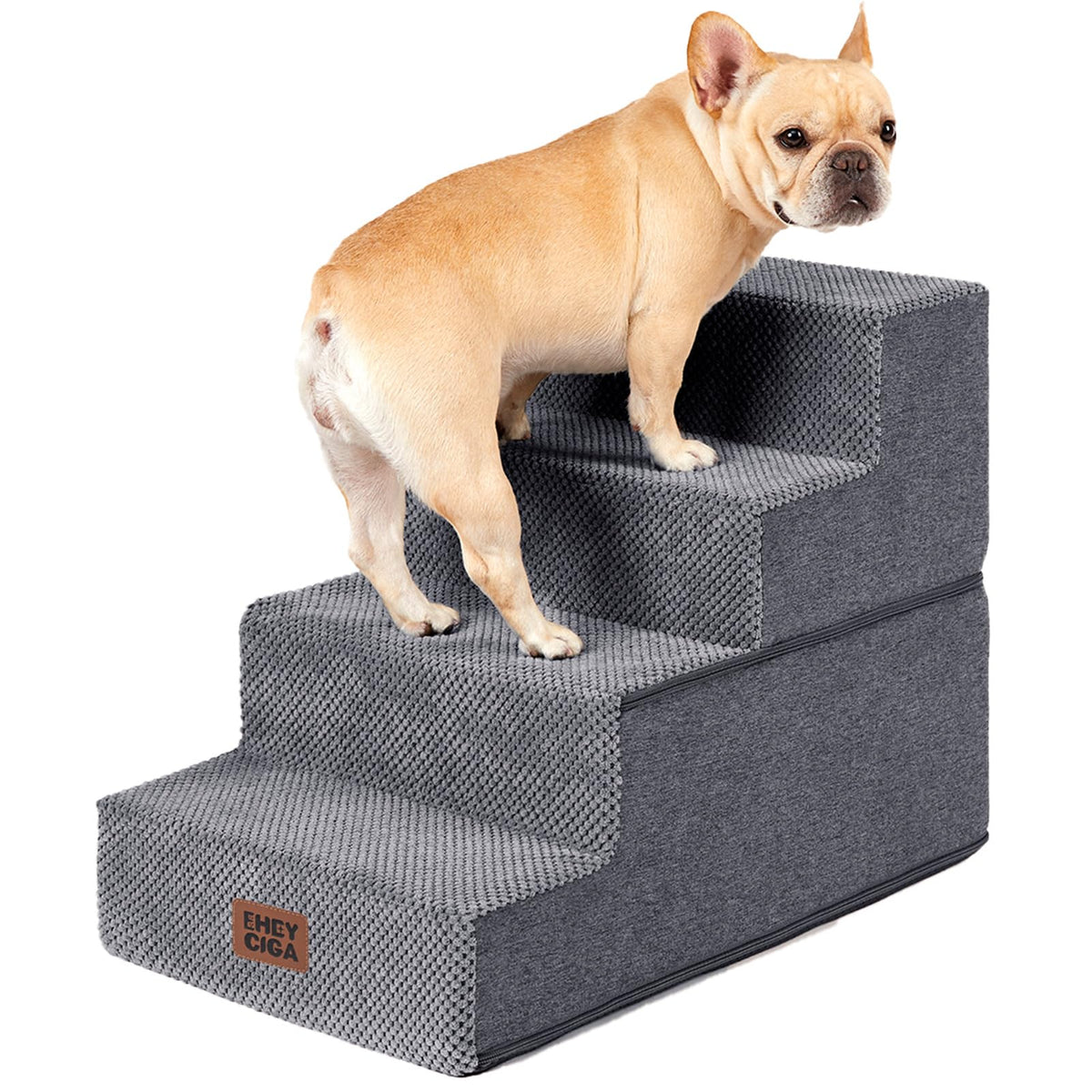 4-Step Grey Dog Stairs X657