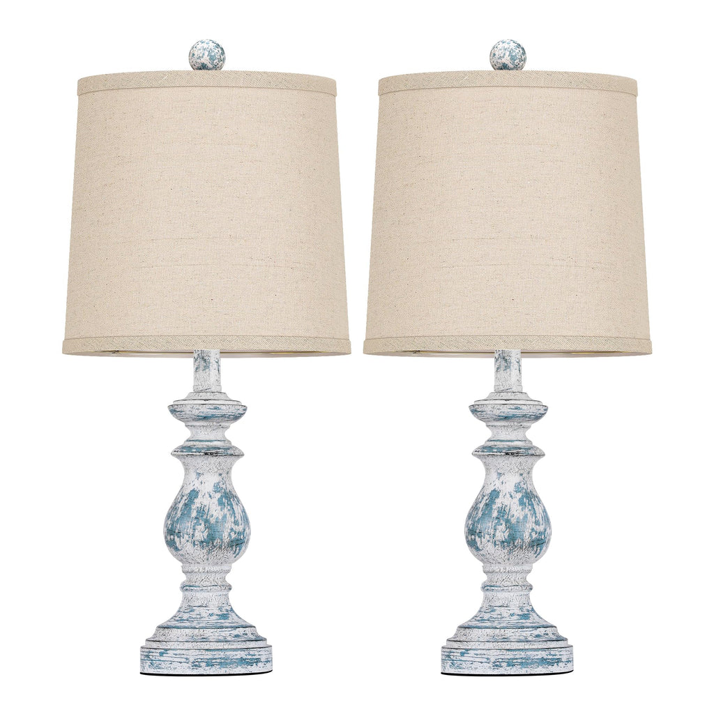 Set of 2 Table Lamps with Linen Shades K151053