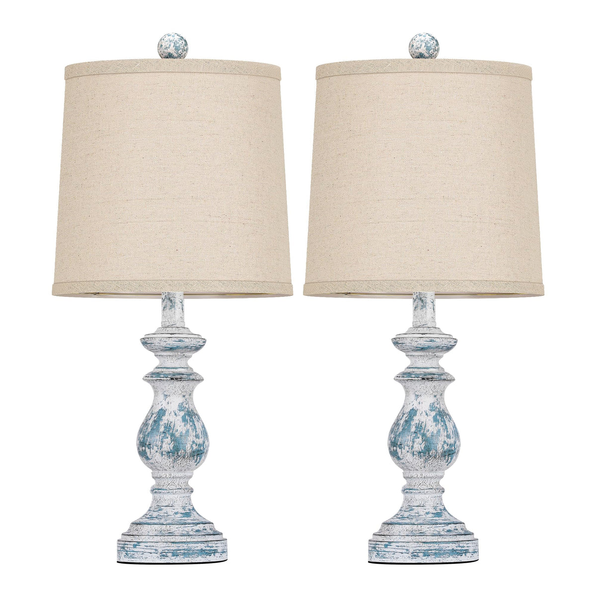 Set of 2 Table Lamps with Linen Shades K151053
