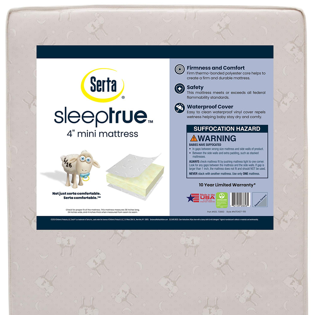 Mini Crib Mattress and 3 Pack Fitted Mini Crib Sheet Set M16255