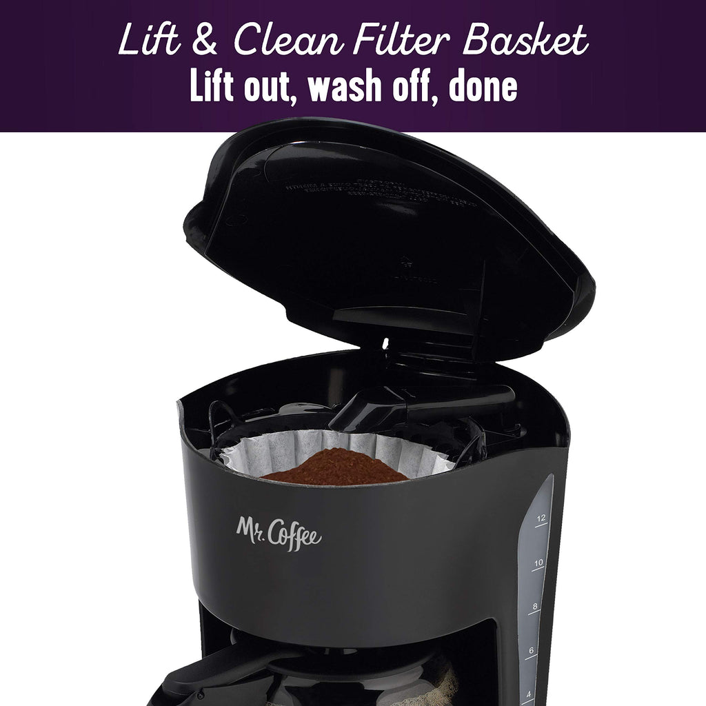 Black 12 Cup Coffee Maker with Glass Carafe O221282