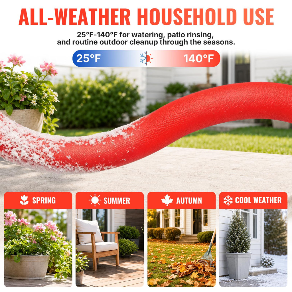 100FT 5/8" Garden Hose Brass Swivel Handle 600 PSI Q487648