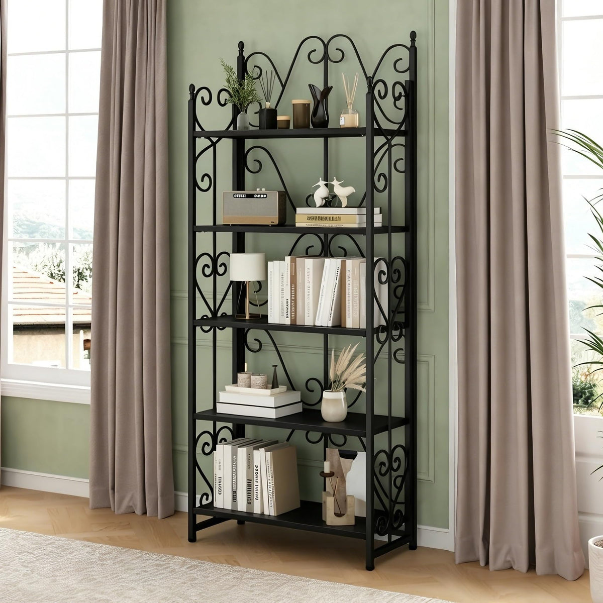 5 Tier Folding Bookshelf N933273