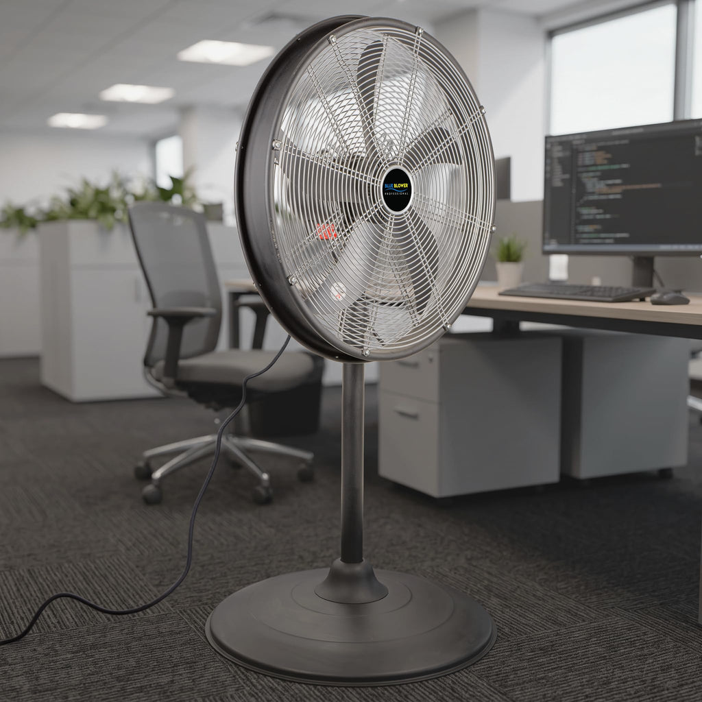 Blue High Velocity Oscillating Pedestal Fan W723