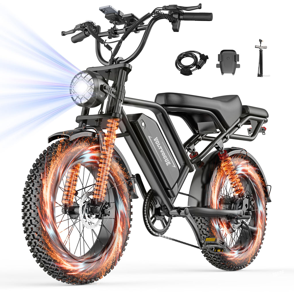 Full Suspension 1500w Motor 31MPH 40-70 Miles 48V 960Wh Removable Battery 20-Inch Fat Tires Electric ebike P290