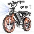 Full Suspension 1500w Motor 31MPH 40-70 Miles 48V 960Wh Removable Battery 20-Inch Fat Tires Electric ebike P290