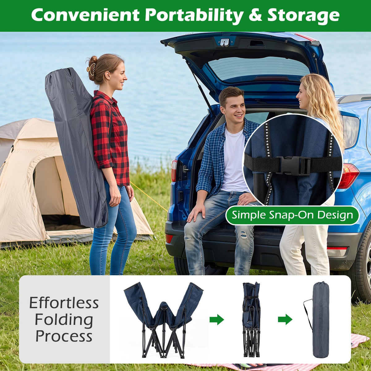 Camping Cot with Padded Mat E8221