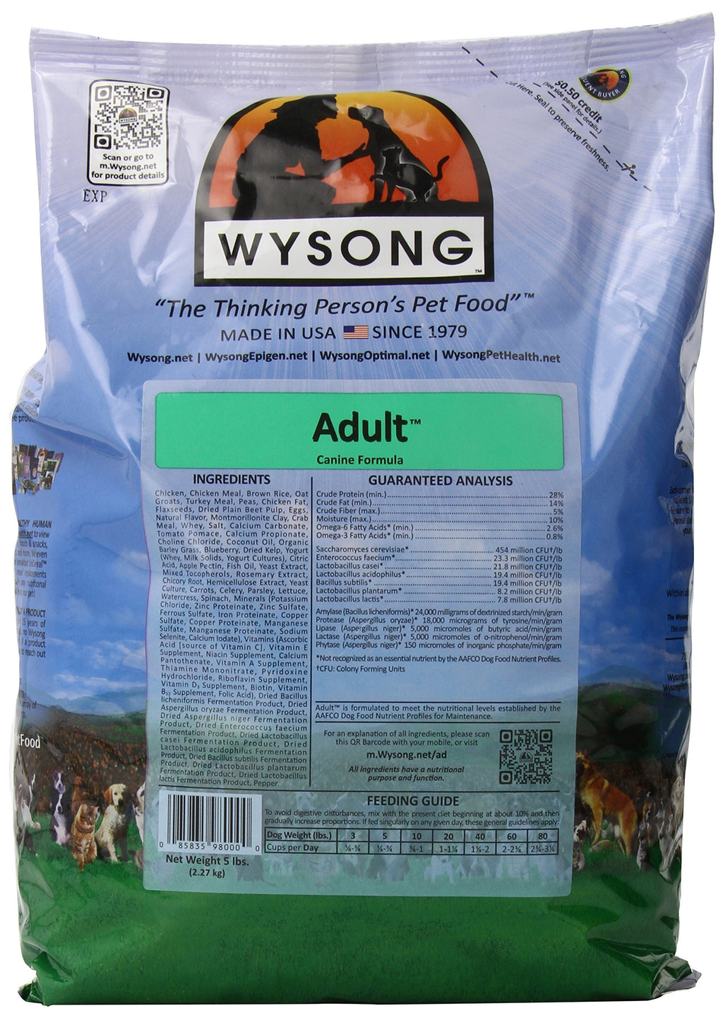 Adult Dry Dog Food 5 Pound Bag L528460