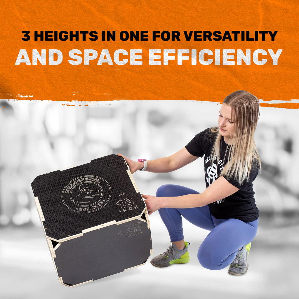 3-in-1 Anti-Slip Wooden Plyo Box E846759