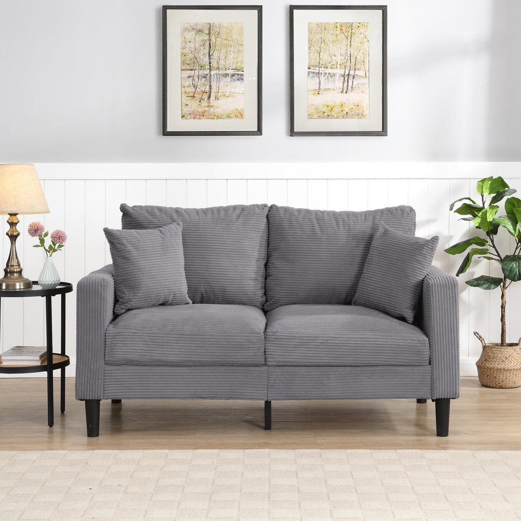 Light Gray Convertible Sleeper Loveseat Sofa M71931