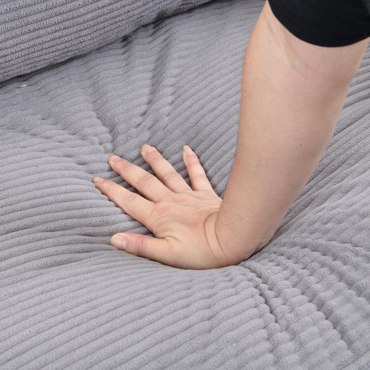 Light Gray Convertible Sleeper Loveseat Sofa M71931