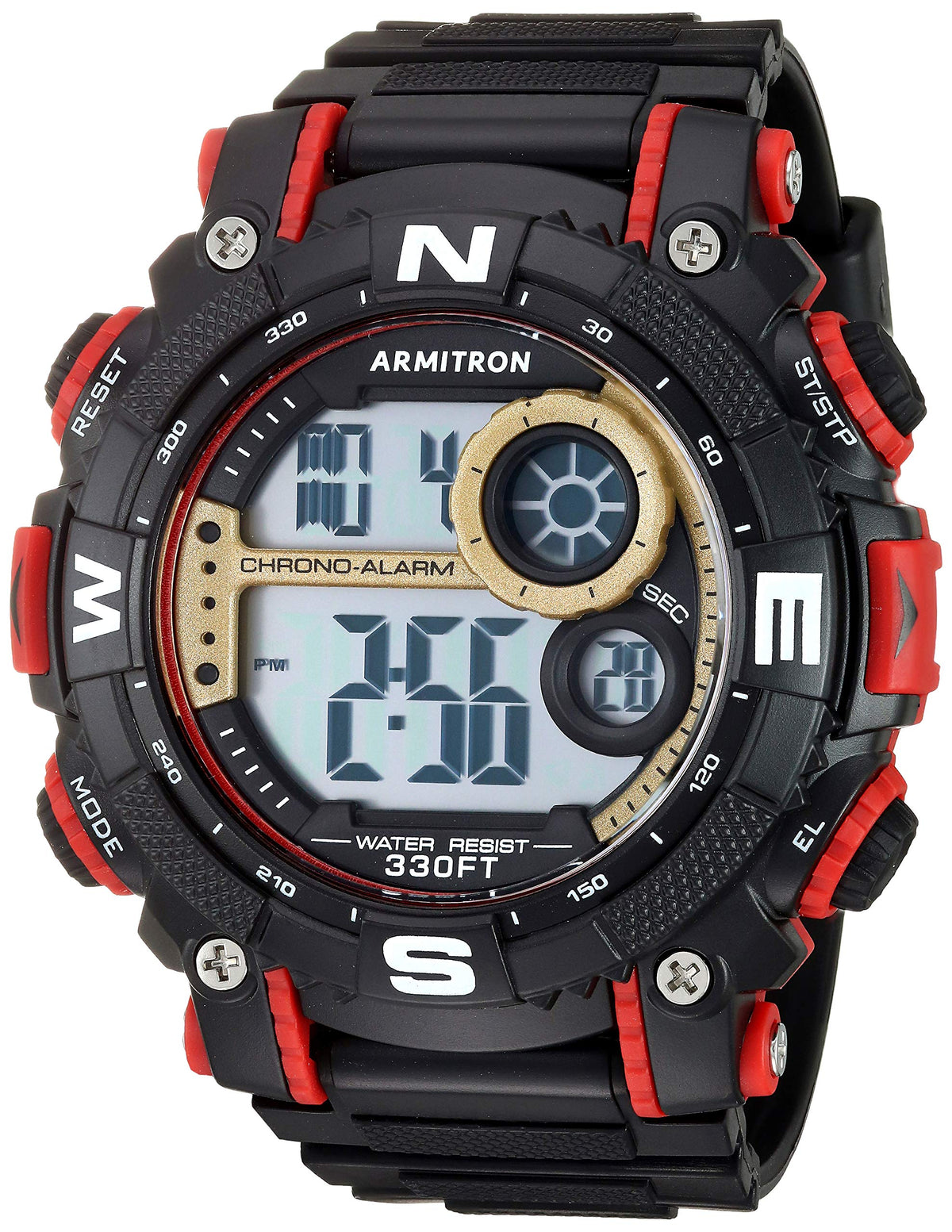 Digital Chronograph Resin Strap Watch U669